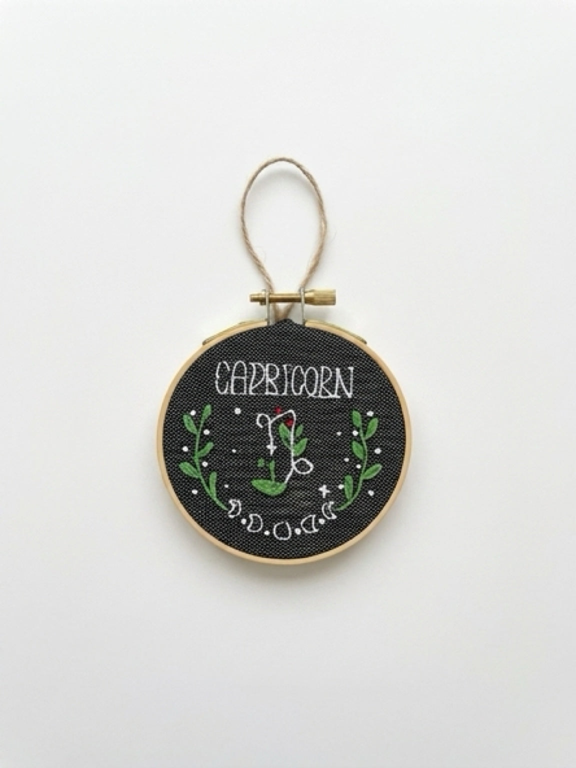 Handmade Embroidered Zodiac Hoop | zodiac Embroidery Wall Art & Shelf Décor